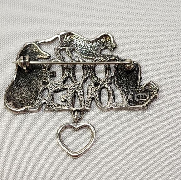 Sterling Silver Dog Lover Pin - Picture 7 of 10